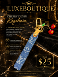Master-Quality LV Cherry Denim Keychain - $25