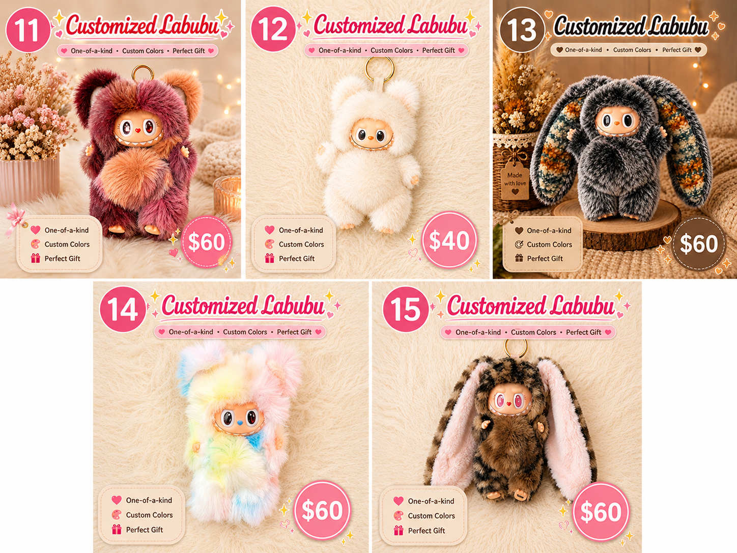 🎀 Limited Edition Customized Labubus