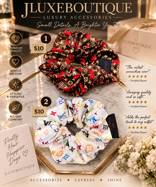 Designer Inspired LV Hair Tie/Scrunchie