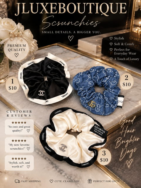 Designer-Inspired CC & GG Luxury Hair Tie/Scrunchie – $10 Each