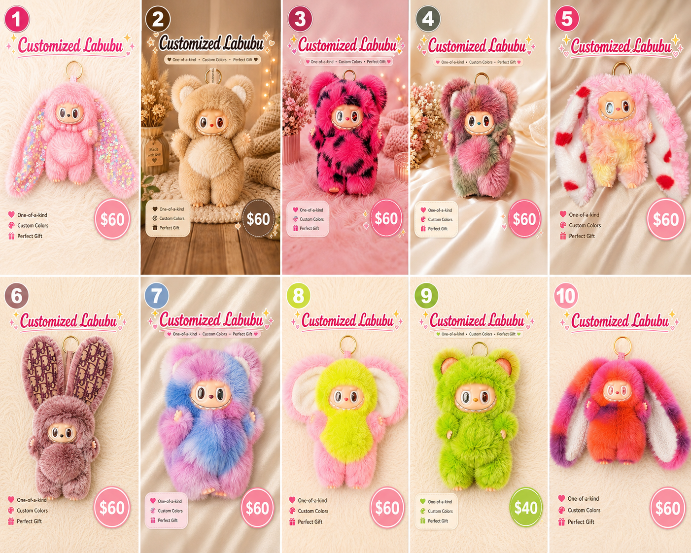 🎀 Limited Edition Customized Labubus