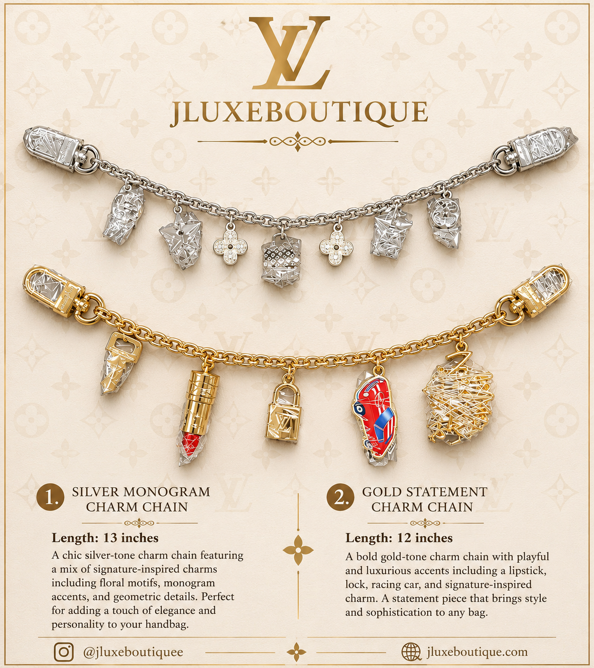 Master Quality LV Charm Chain