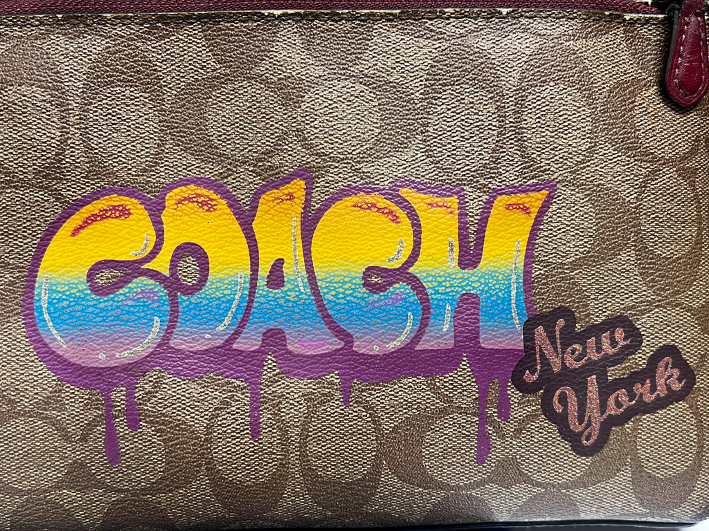 Coach Signature Canvas Graffiti Shoulder Bag