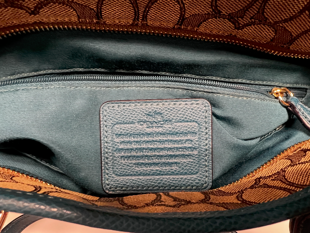 Coach Signature Zip-Top Tote Bag