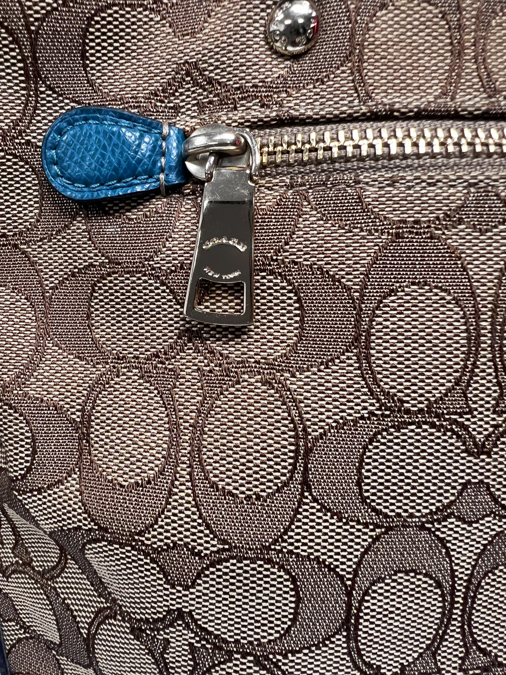Coach Signature Zip-Top Tote Bag