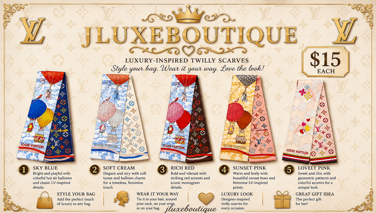 Luxury-Inspired Hot Air Balloon Twilly Scarf – $15 Each