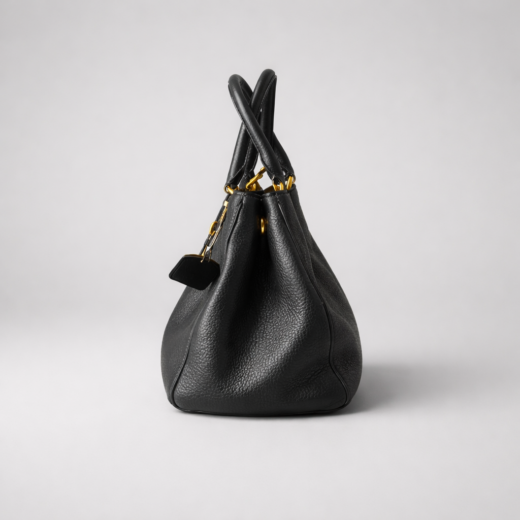 PRADA Vitello Daino Leather Tote/ Shoulder Bag