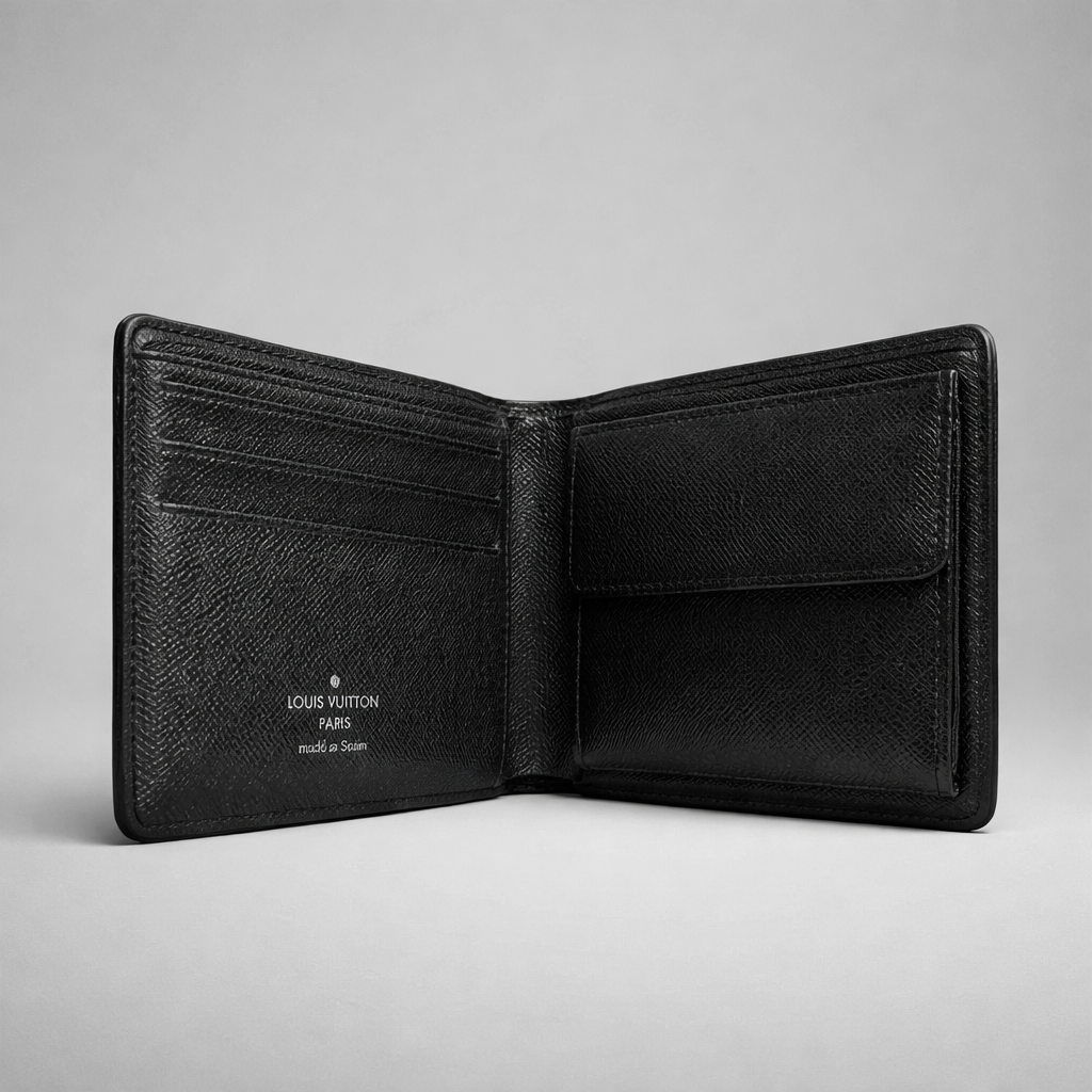 Louis Vuitton Portefeuille Amerigo Bifold Wallet Canvas in Damier Graphite Men's Wallet