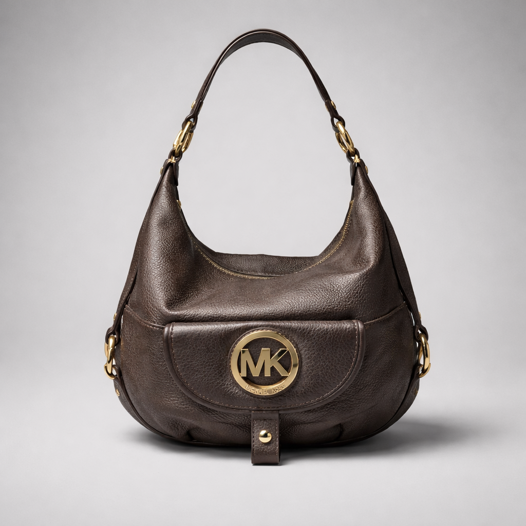 Michael Kors Fulton Large Pebbled Leather Shoulder Bag (Pre-Owned)