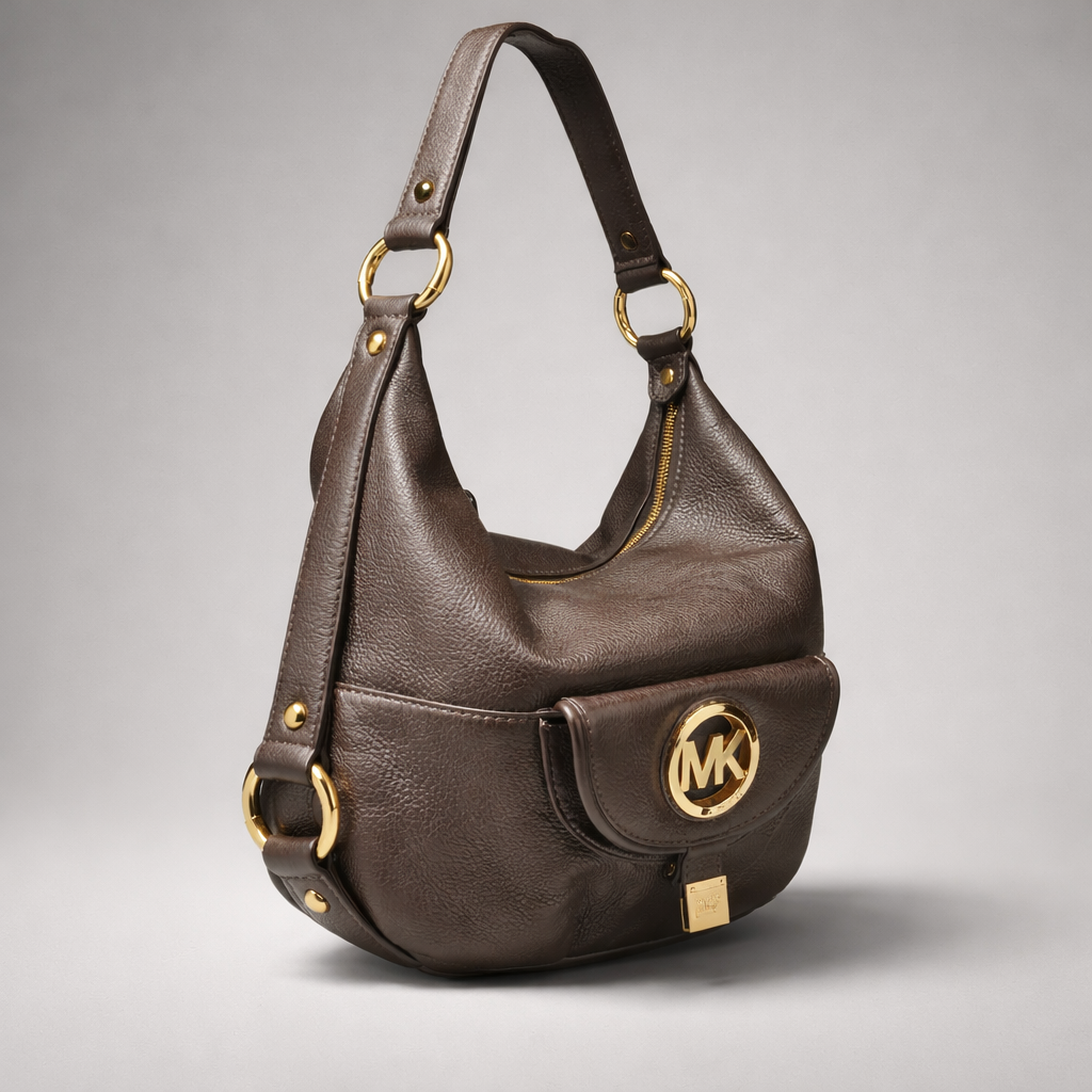 Michael Kors Fulton Large Pebbled Leather Shoulder Bag (Pre-Owned)