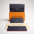 Louis Vuitton Pochette Felicie in Monogram Empreiente Leather (Navy With Red Interior) (Pre-Owned)