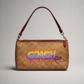 Coach Signature Canvas Graffiti Shoulder Bag
