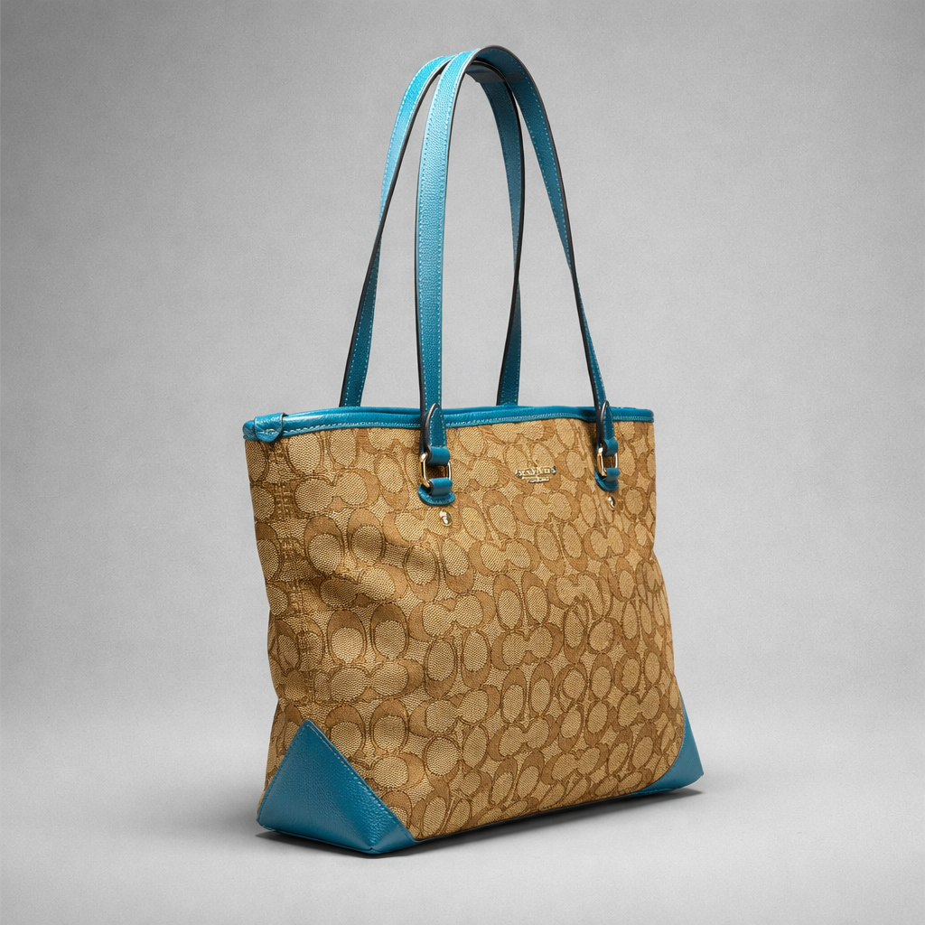 Coach Signature Zip-Top Tote Bag