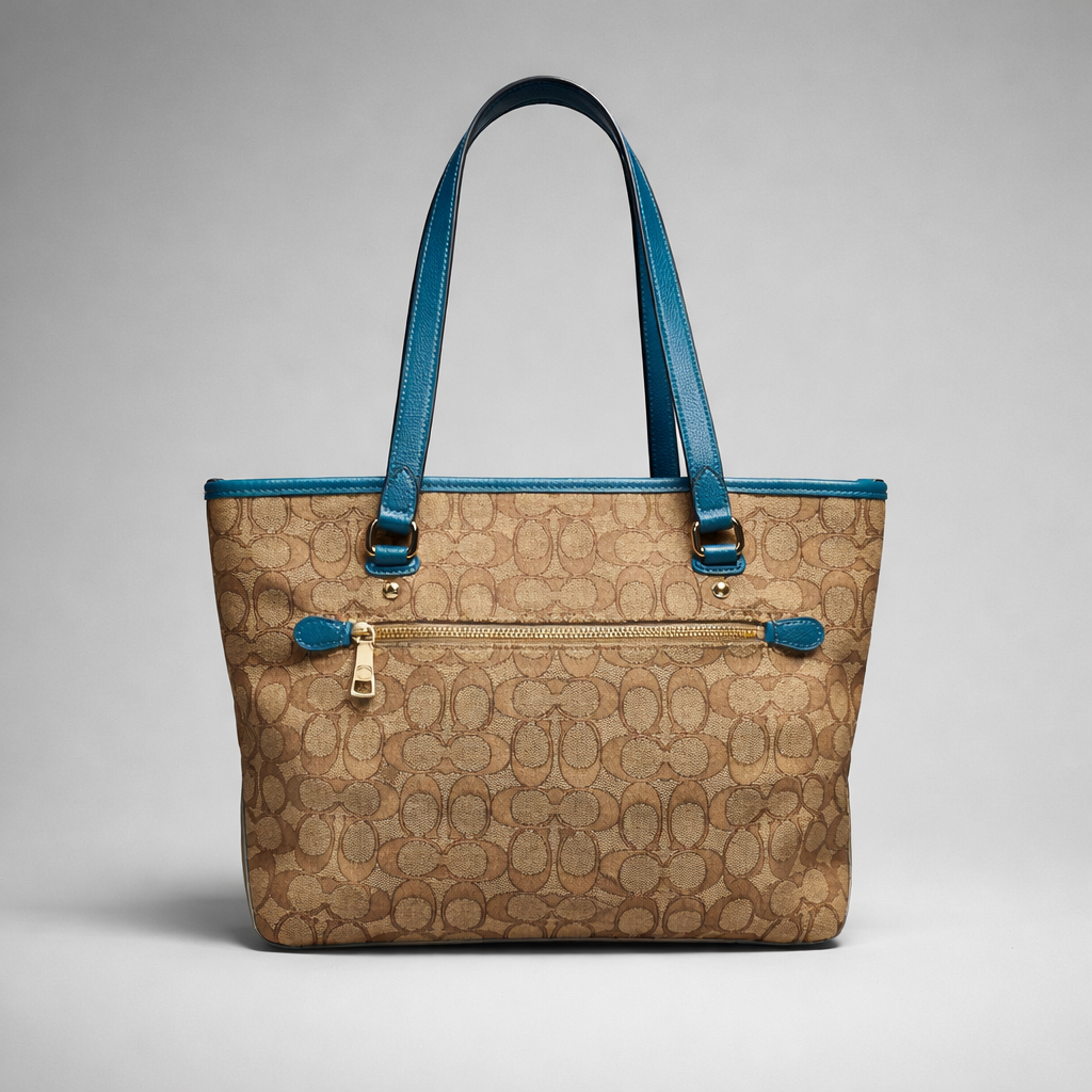 Coach Signature Zip-Top Tote Bag