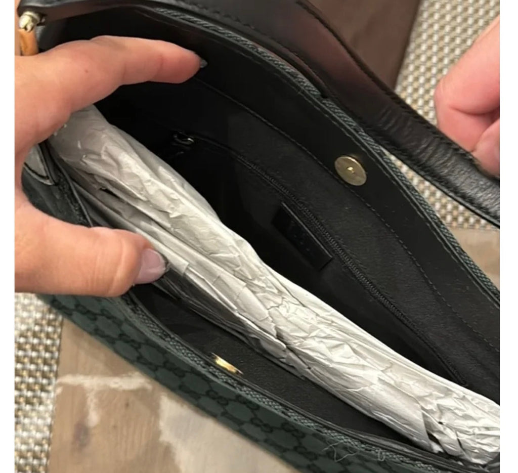Gucci GG Monogram Green Signature Hobo Shoulder Bag (Pre-Owned)