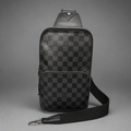 (2019) Louis Vuitton Avenue Sling Bag in classic Damier Graphite Canvas (Style No. N41719 / N45302)