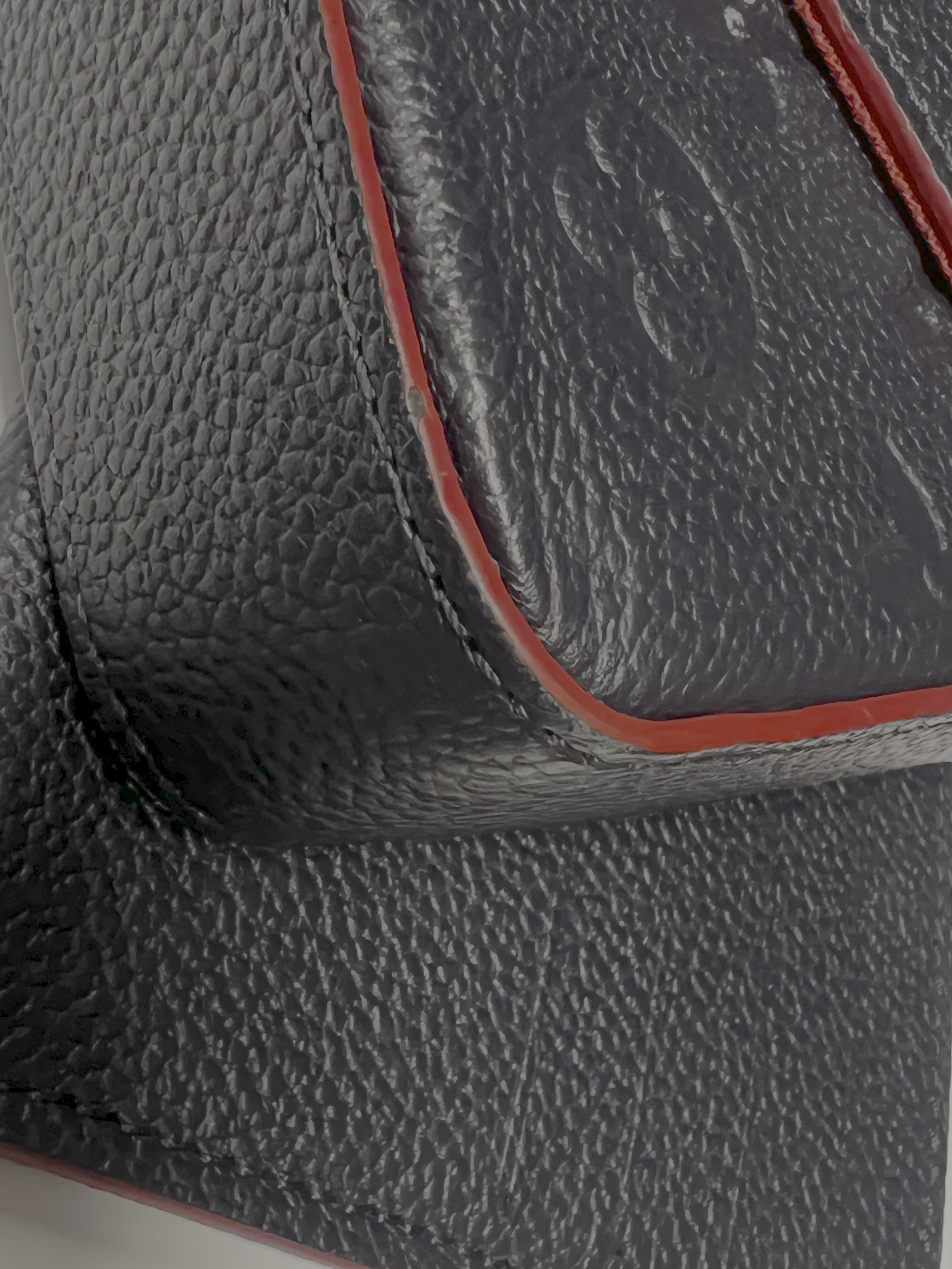 Louis Vuitton Pochette Felicie in Monogram Empreiente Leather (Navy With Red Interior) (Pre-Owned)