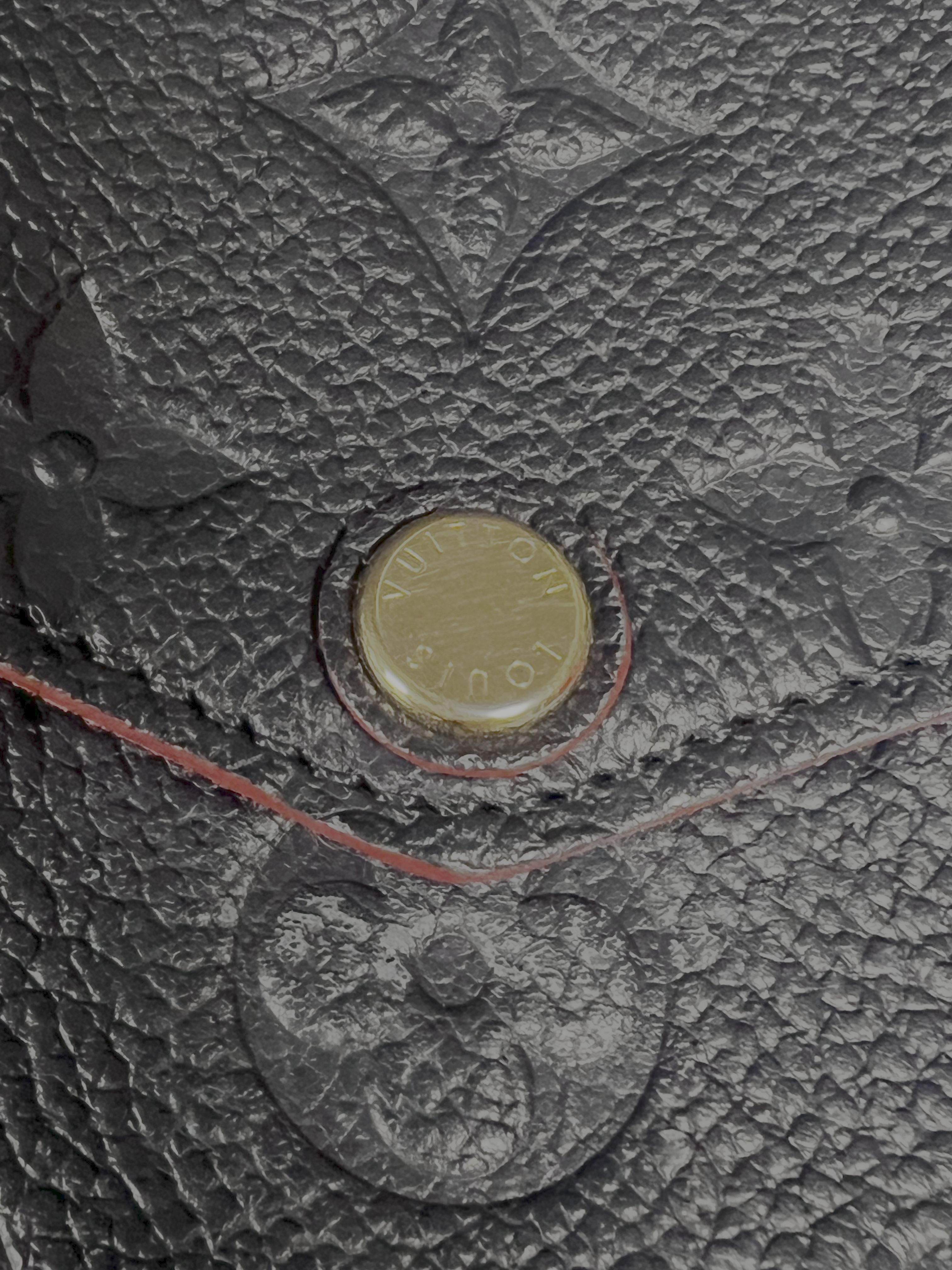 Louis Vuitton Pochette Felicie in Monogram Empreiente Leather (Navy With Red Interior) (Pre-Owned)