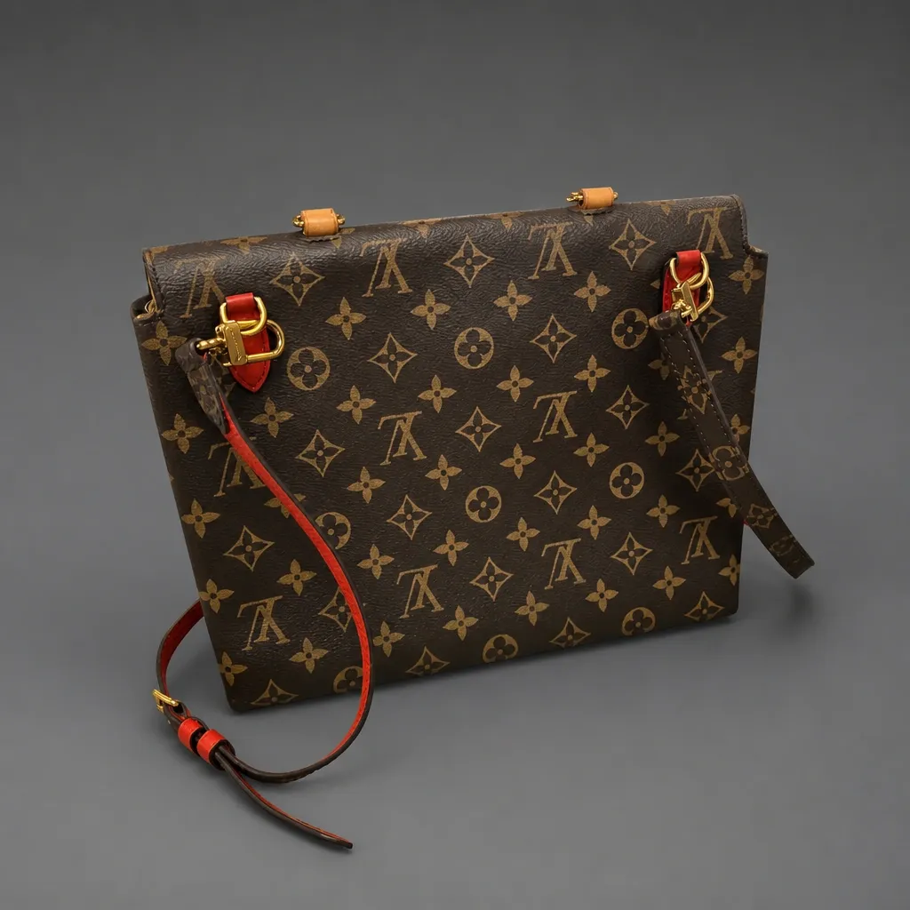 Louis Vuitton Marignan Messenger Bag in Monogram Canvas in Coquelicot Red (Style No. M44286)