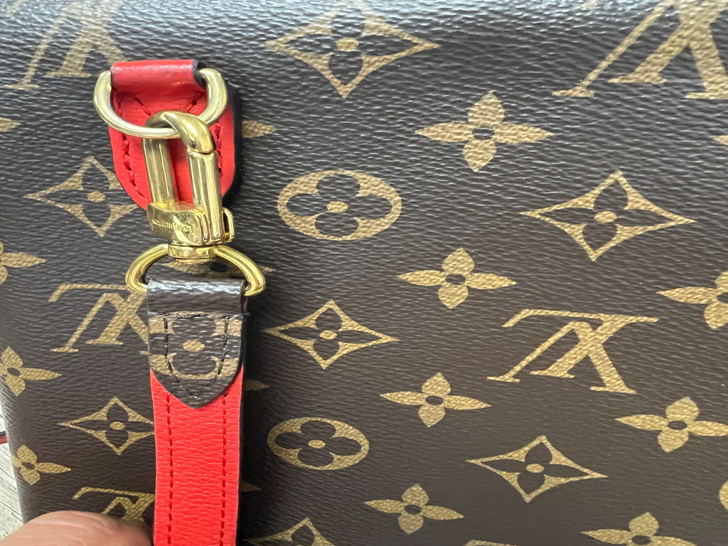 Louis Vuitton Marignan Messenger Bag in Monogram Canvas in Coquelicot Red (Style No. M44286)