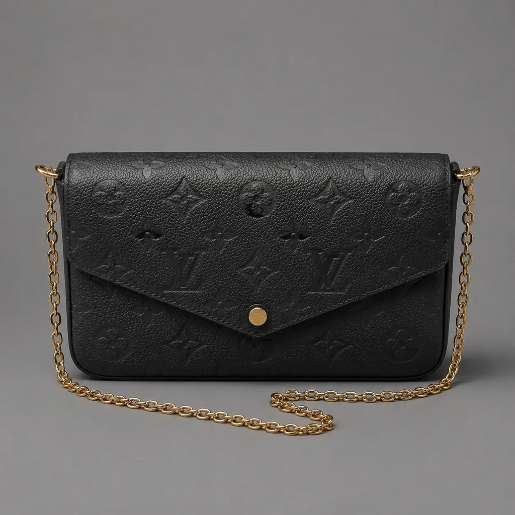 (2019) Louis Vuitton Pochette Félicie in Black Monogram Empreinte Leather