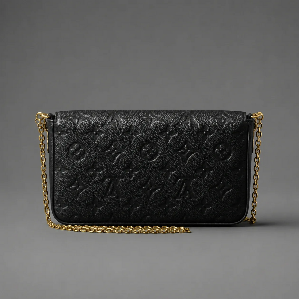 (2019) Louis Vuitton Pochette Félicie in Black Monogram Empreinte Leather