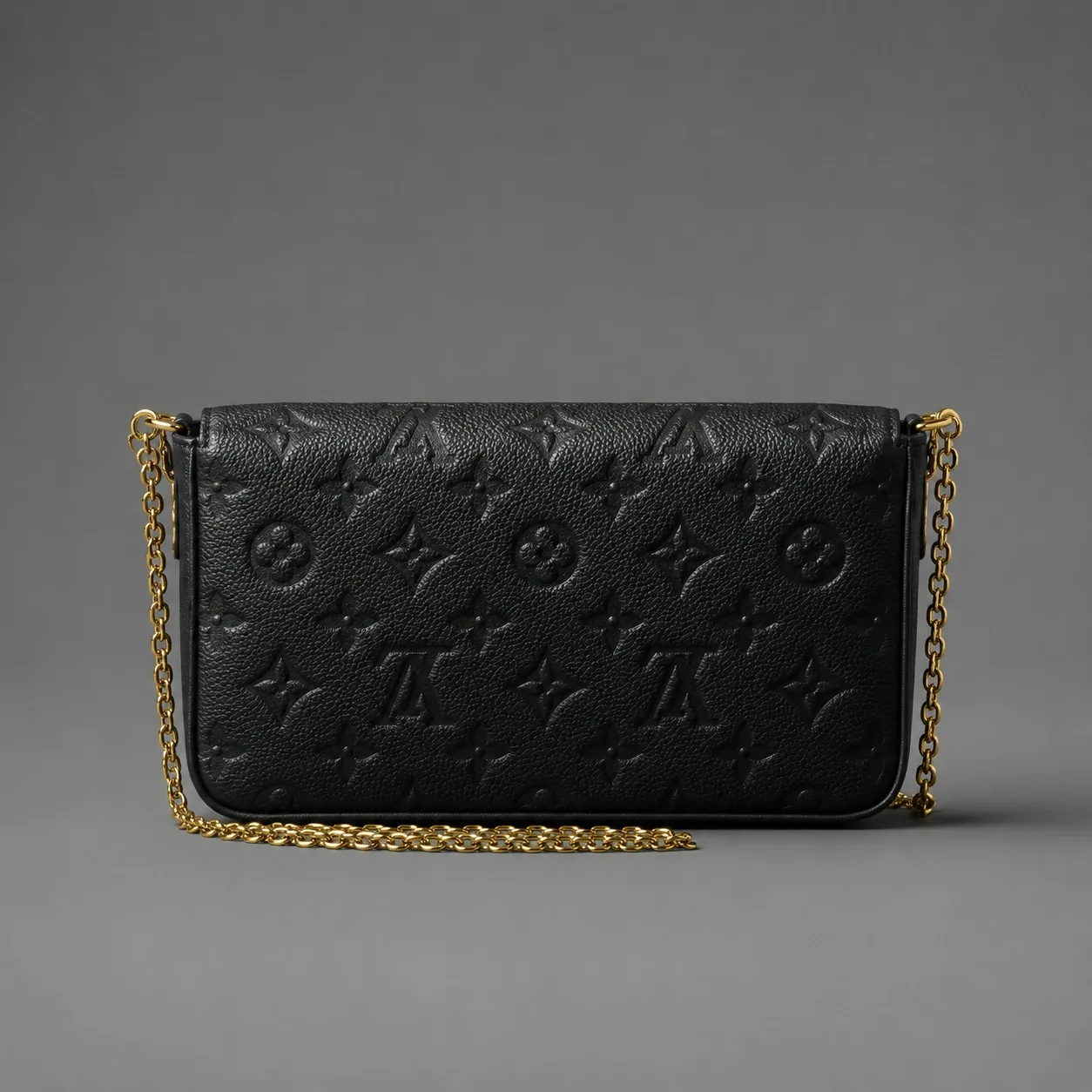 (2019) Louis Vuitton Pochette Félicie in Black Monogram Empreinte Leather