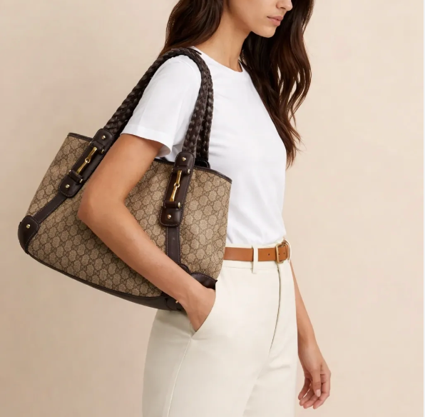 Gucci Canvas GG Pelham Tote-SALE