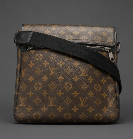 (1993) Louis Vuitton Business MM Messenger Bag in Monogram Macassar Canvas