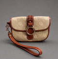 Dooney & Bourke Signature Monogram Flap Wristlet