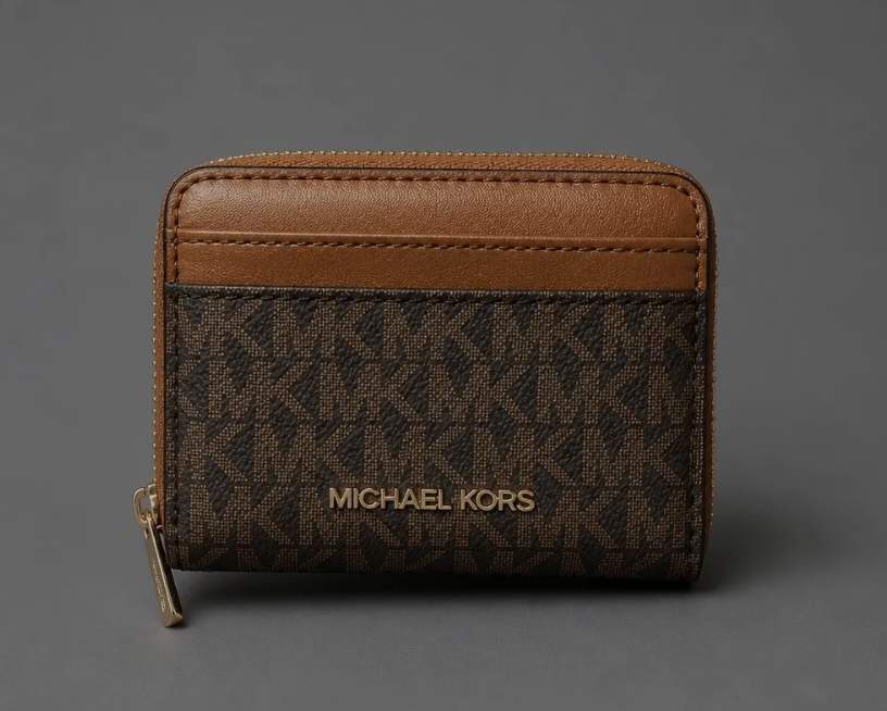 Michael Kors Jet Set Travel Medium Logo Zip-Around Card Case