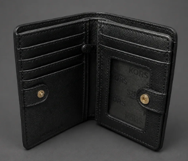 Michael Kors Fulton Flap Wallet (or Bedford Flap Wallet) featuring a vintage-style logo plate