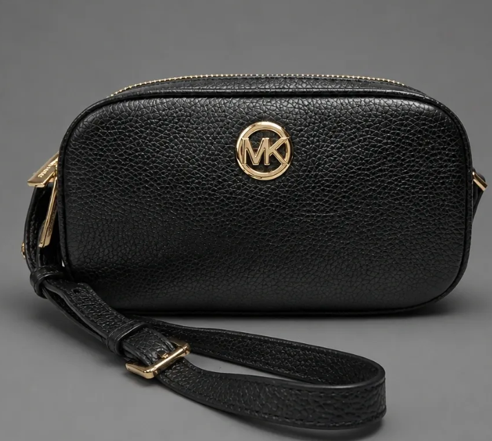 Michael Kors Fulton Double Zip Leather Crossbody Bag